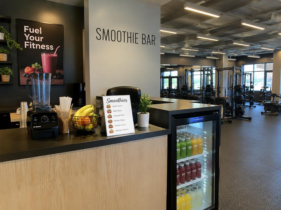 Mini-corner Smoosix dans un établissement : Salle de sport